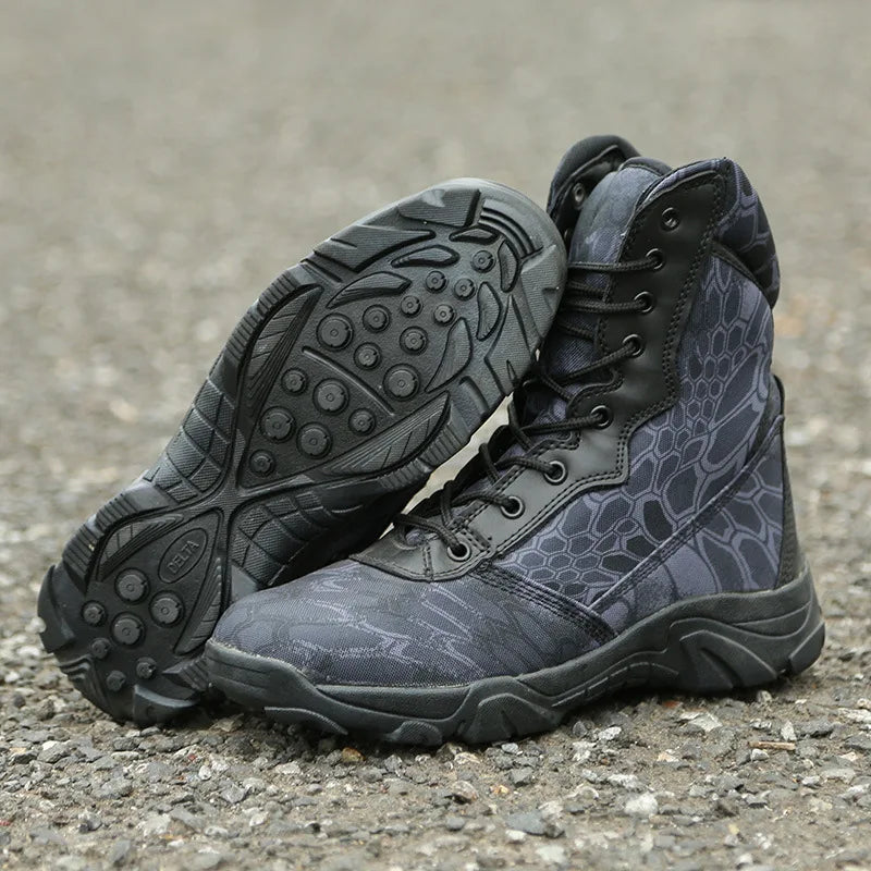 Military boots anti-slip wear-resistant camouflage Tactical boots Combat Special forces desert boots hiking boots M599