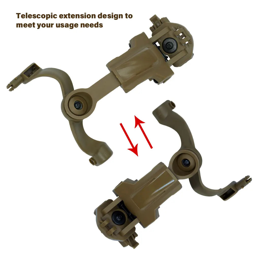 Shooting Headset Bracket Rail Mount Kit ARC Helmet Rail Adapter for OPS Core ARC and Team Wendy M-LOK Rails Headphone Brackets
