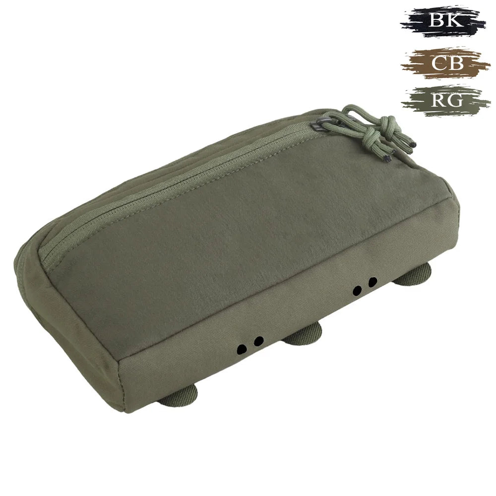 Lightweight Lateral GP Pouch Two-way Zipper Inner Elastic Band MOLLE Fit for Plate Carrier Belt Tactical Hunting
