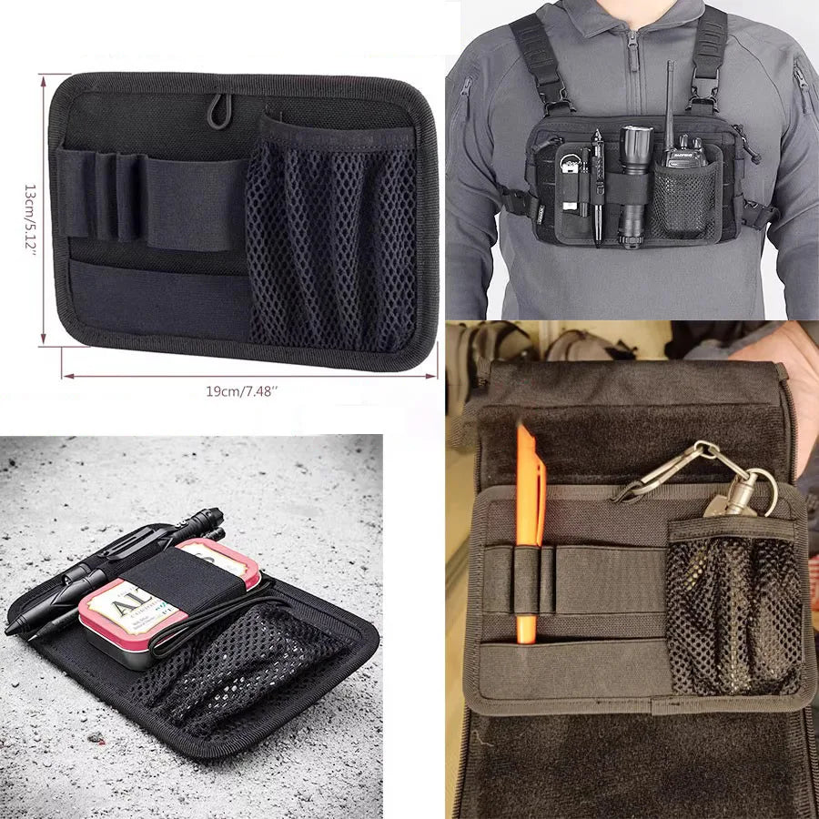 Tactical Accessory Expansion Tool Modular Hook Loop Panel EDC Organizer for Backpack Vest Camping Hunting Accessories