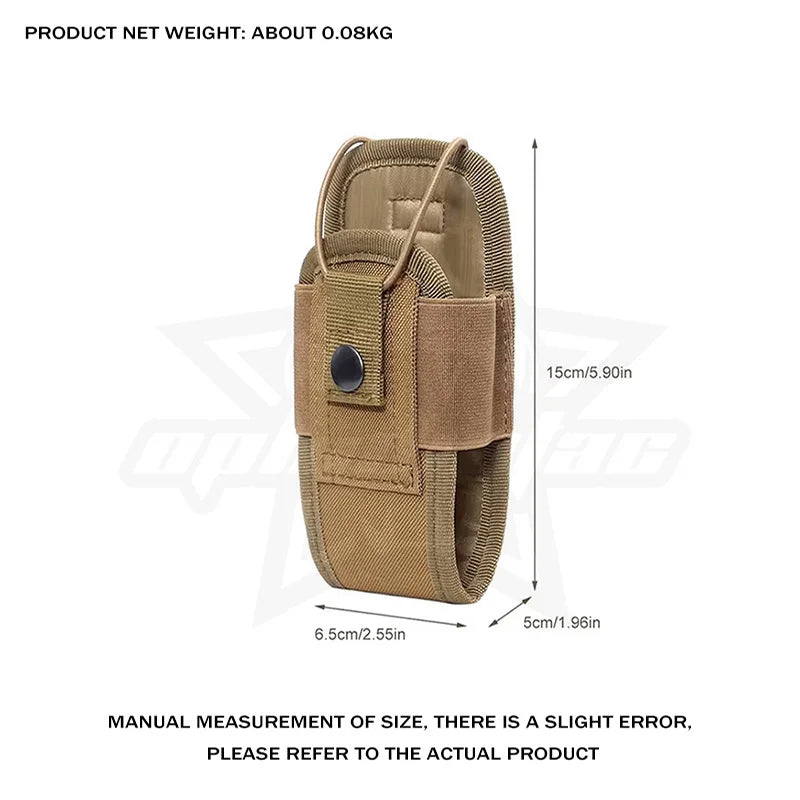 OPHIDIAN Molle Radio Walkie Talkie Bag 1000D Waist Bag Stand Pocket Portable Carrying Bag Hunting Accessories