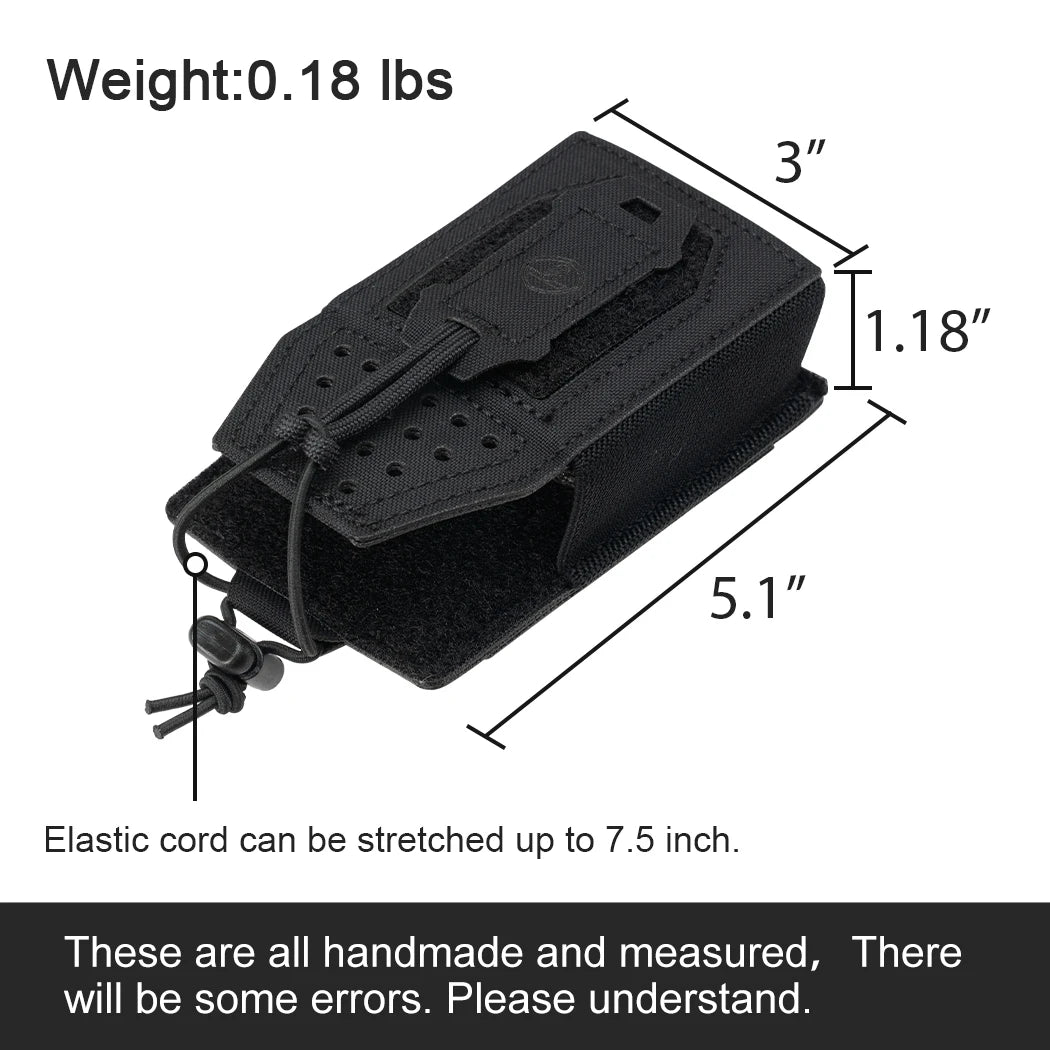TOPTACPRO Tactical Mini Radio Pouch Molle Walkie-talkie Interphone Pouch Duty Tactical Molle Tool Pouch 8524