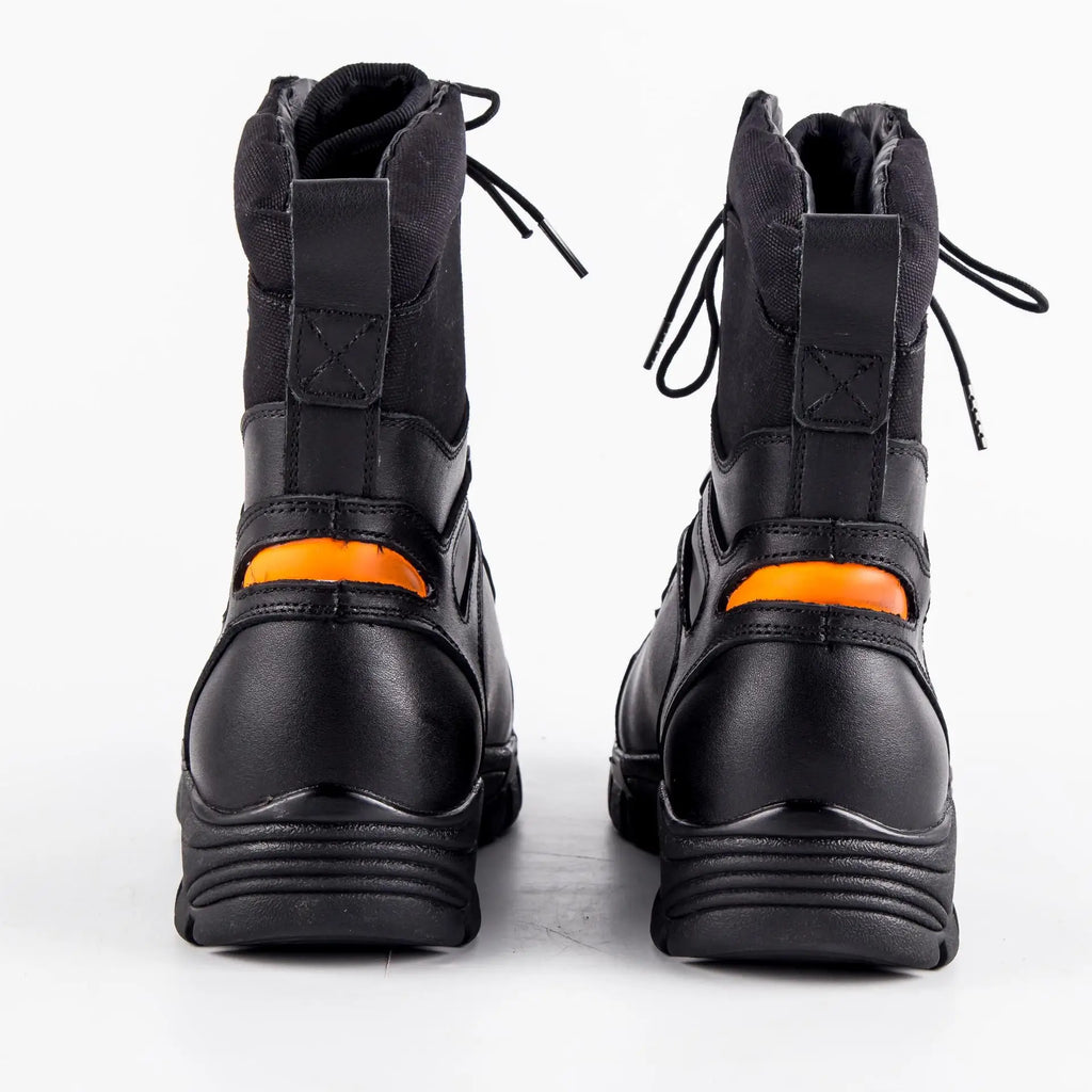 Anti Smashing Puncture Cowhide Material Forest Protection Combat Boots Emergency Rescue Outdoor Hunting Protective Labor Shoes