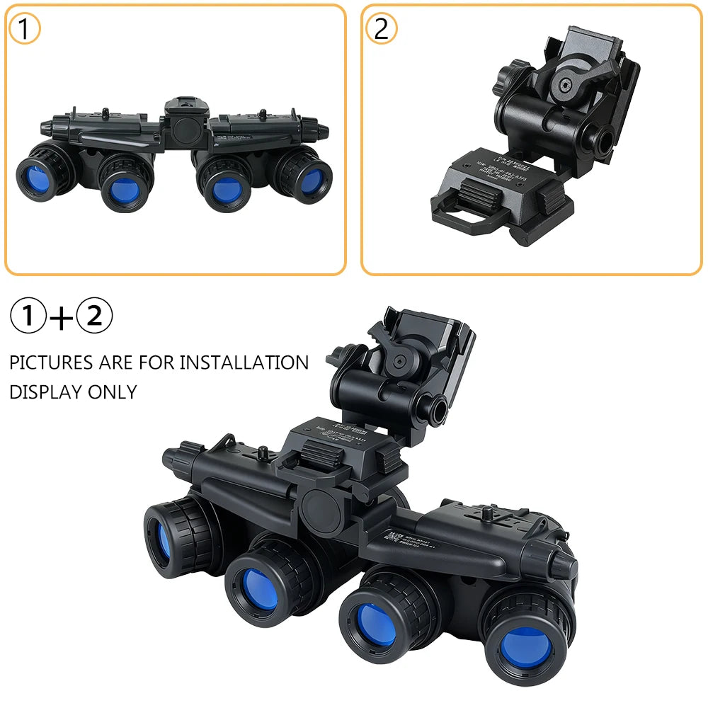 BOOIU Tactical GPNVG18 Cosplay Four-eye Night Vision Goggles Model L4G24 Mount Holder Combination NVG Outdoor Helmet Accessories