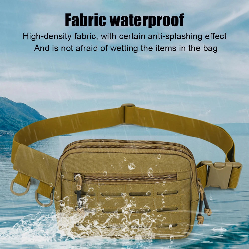 Tactical Molle Admin Pouch Utility EDC Organizer Bag Horizontal Modular Pouch Hunting Fanny Pack Adjustable Crossbody Sling Bag