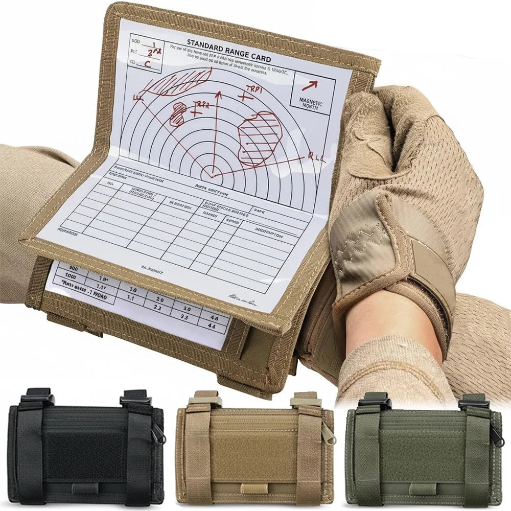 Tactical Map Case Arm Sleeve Wrist Map Holder Wristband Map Pouch Card Holder for Shooting Rescue Field Measurement
