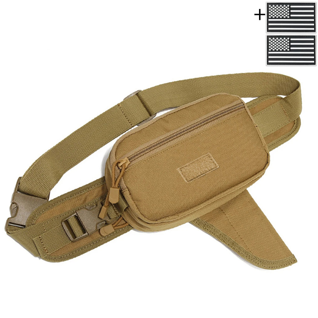 Multi functional hidden waist bag with high-strength plastic buckle for quick on/off and ample space with Magic Sticky