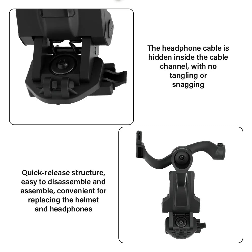 Shooting Headset Bracket Rail Mount Kit ARC Helmet Rail Adapter for OPS Core ARC and Team Wendy M-LOK Rails Headphone Brackets