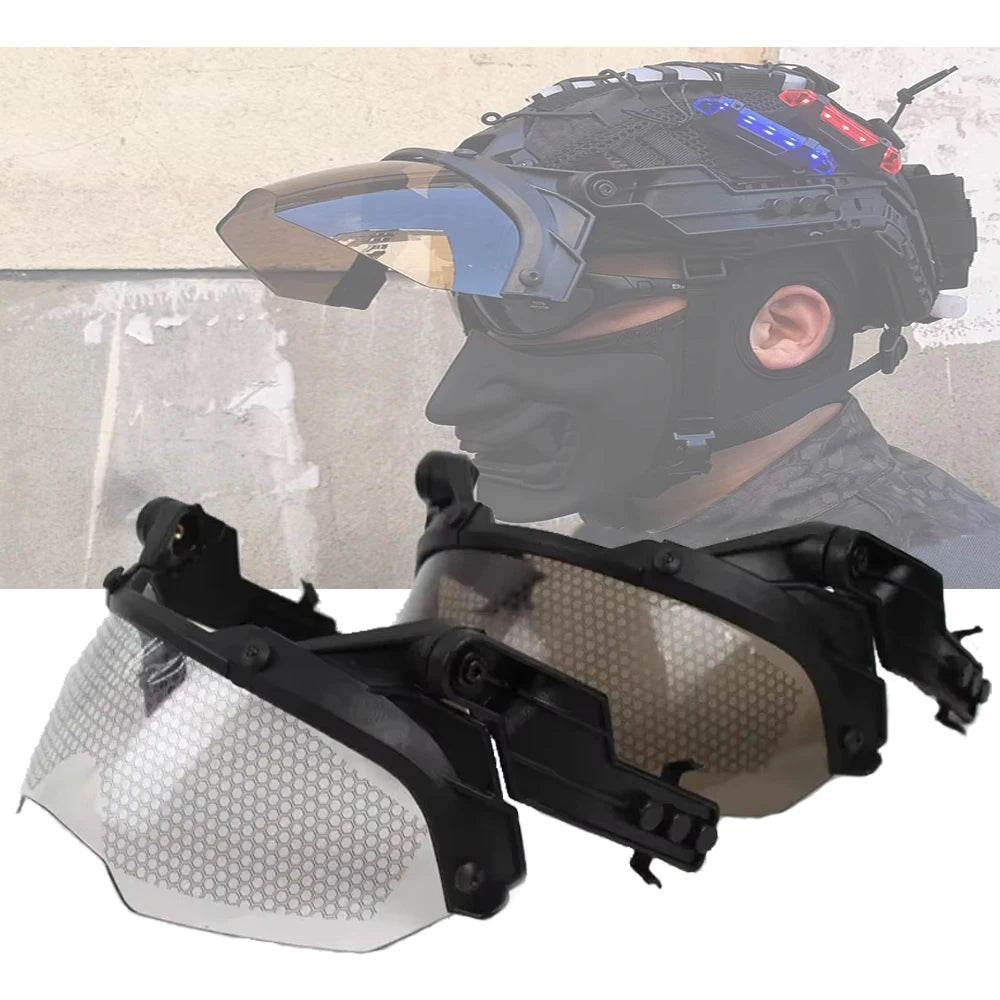 BOOIU Tactical Helmet Goggles Adjustable OP Goggles For FAST Helmet 90 Degree Detachable Hunting CS Games Protection Goggles