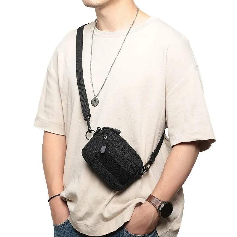 Tactical Crossbody EDC Pouch Compact Molle Waist Pack & Shoulder Bag 600D Nylon Organizer for Daily Essentials & Gadgets