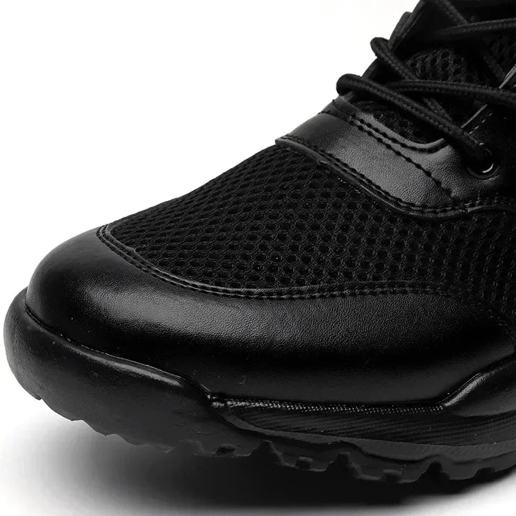 Summer Combat Training Boots Work Shoes Lightweight Mesh Breathable Military Tactical Boots 34-50 Plus Size Outdoor Hiking Boots