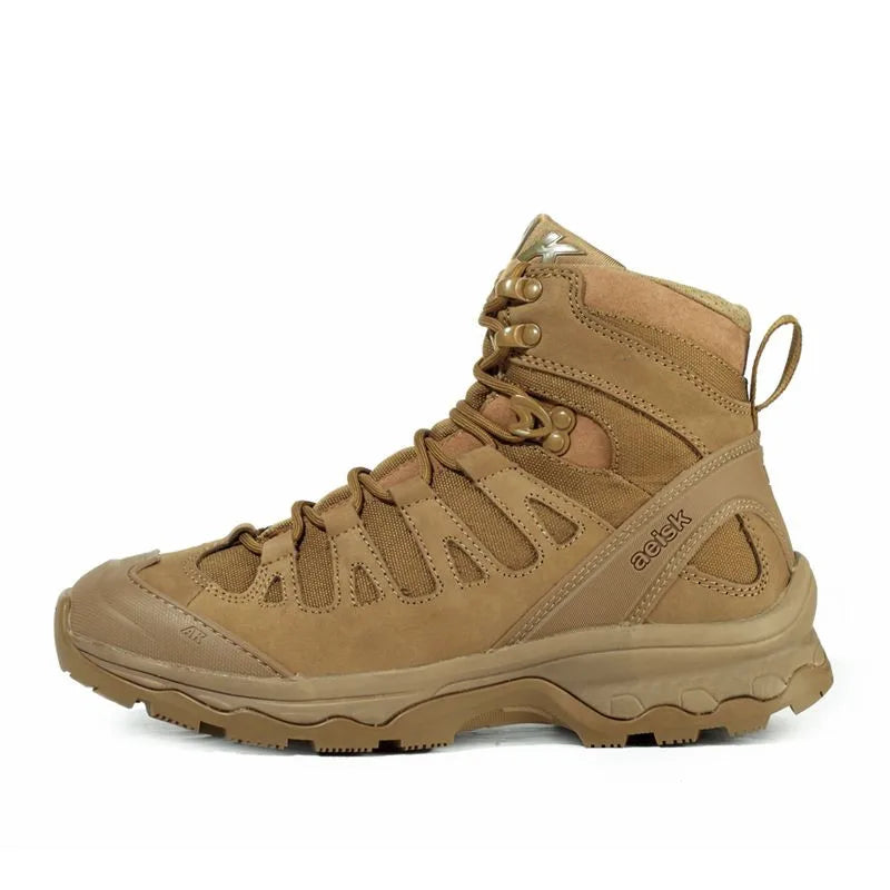 Hiking Shoes Tactical Boots for Men Leather Sneakers Outdoor Sport Trekking Climbing  Work Combat Desert Boots