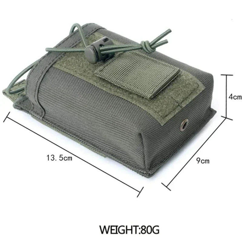Radio Holster Walkie Talkie Pouch for BaoFeng UV-5R, Adjustable Nylon Belt Clip Holder for Outdoor Camping Hiking Work Equipment