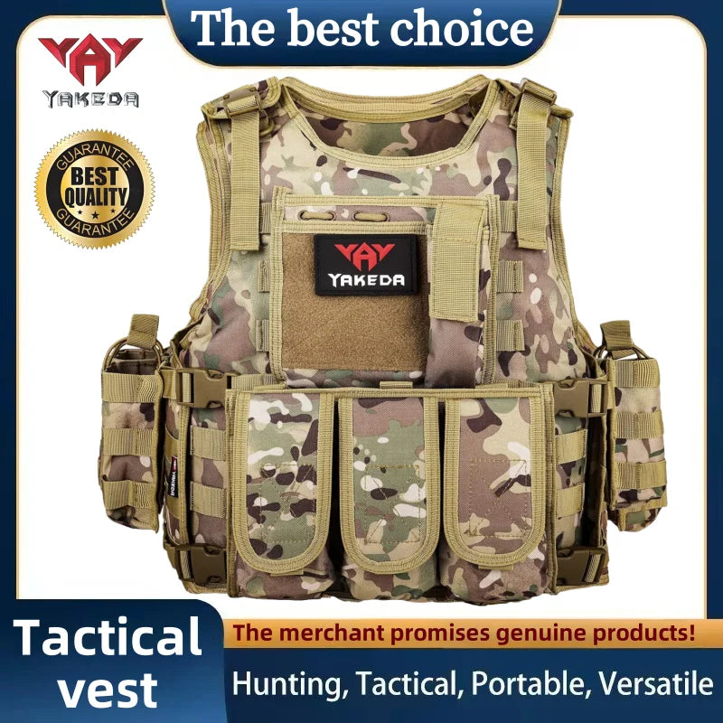 YAKEDA Multi-functional Wear-resistant Tactical Vest Outdoor Training Clothes Outdoor Equipment Protective Waistcoat