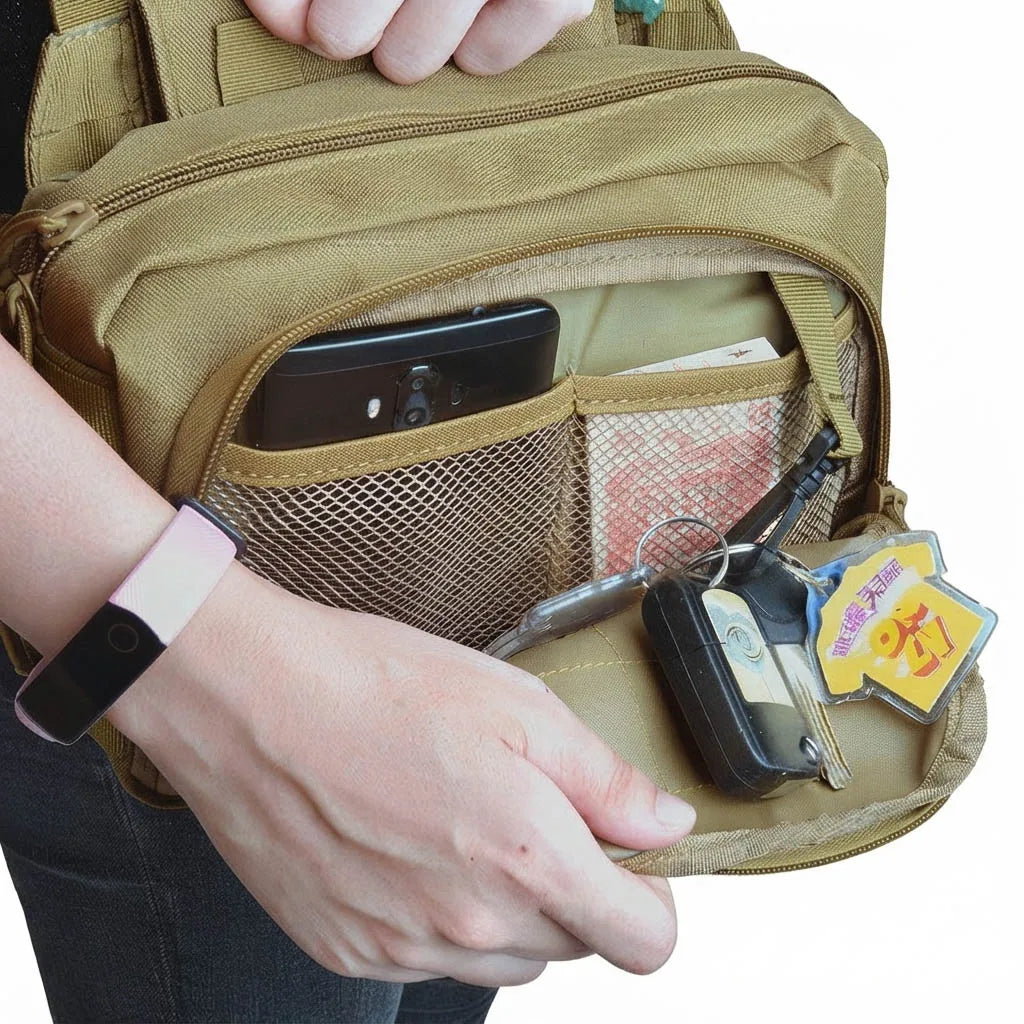 Tactical Crossbody Bag Water Resistant Military Shoulder Pack Multifunctional Storage Pouch for Hiking Travel EDC Outdoor Gear