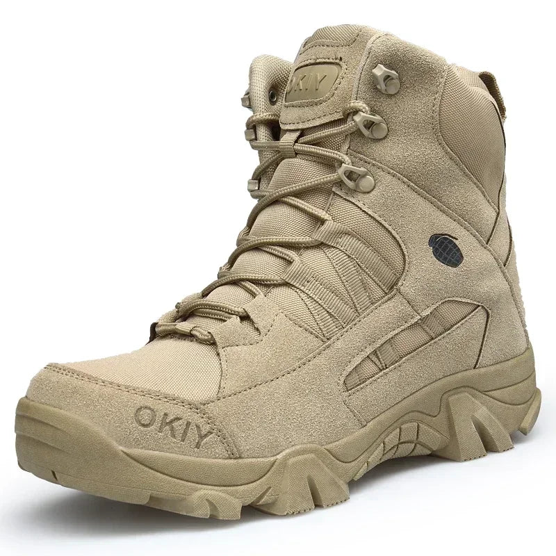 2025 Fashion Men's Desert Combat Boots Outdoor Leather Hiking Shoes Men Hunting Work Safty Boots Men's Short Boots ankle boots