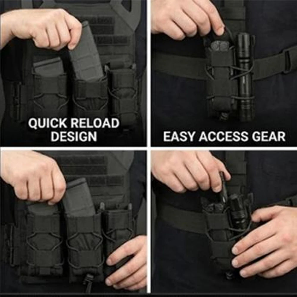 OPHIDANTAC 9MM 5.56 Magazine Pouches Tactical AK AR M4 AR15 Single Magazine Bag Rifle Molle Mag Holster Pouch Hunting