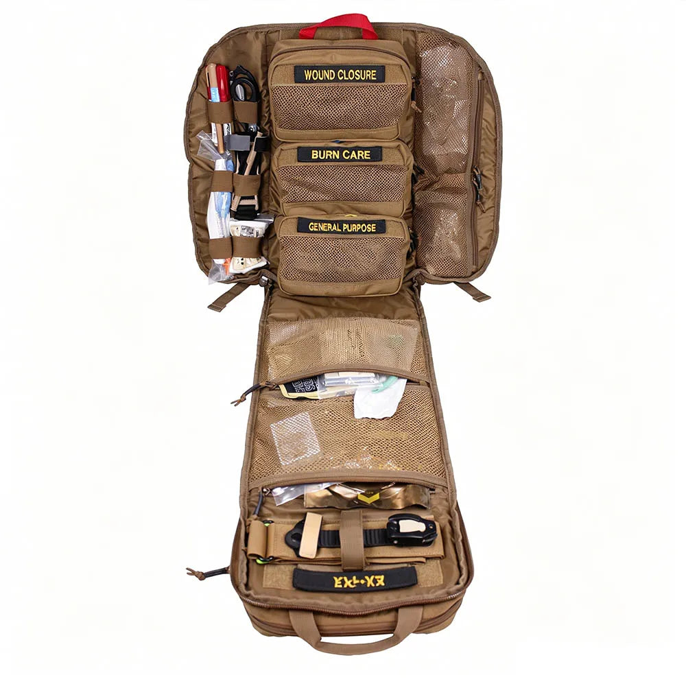 Tactical Medic Backpack with 3 Detachable Pouches MOLLE Large Capacity First Aid Bag Utility Storage Bag for Hunting Camping