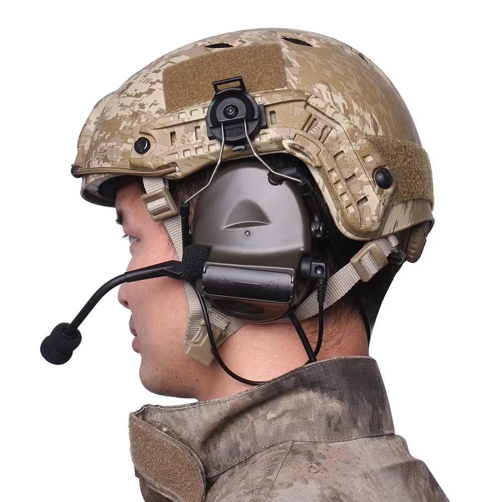 BOOIU Tactical Helmet Headset Bracket Fast Ops Core Helmet ARC Rail Adapter Mount Comtac II Military Noise Cancelling Headset