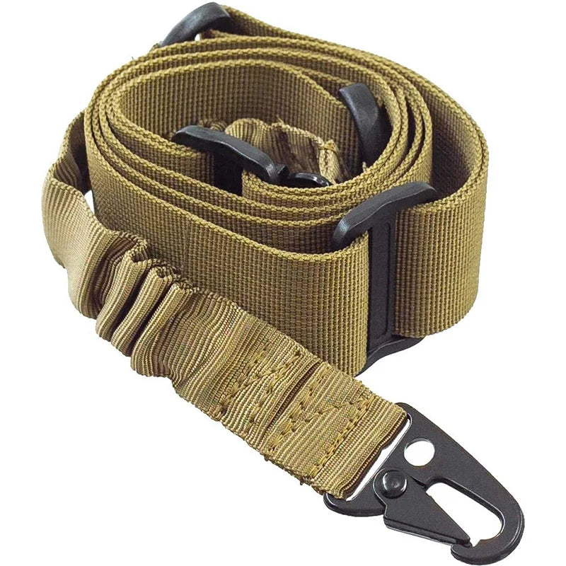 One Single Point Adjustable Bungee for Rifle Gun Sling Strap Hook Safety Belt Wild Survival Training Tactical Army Equipment