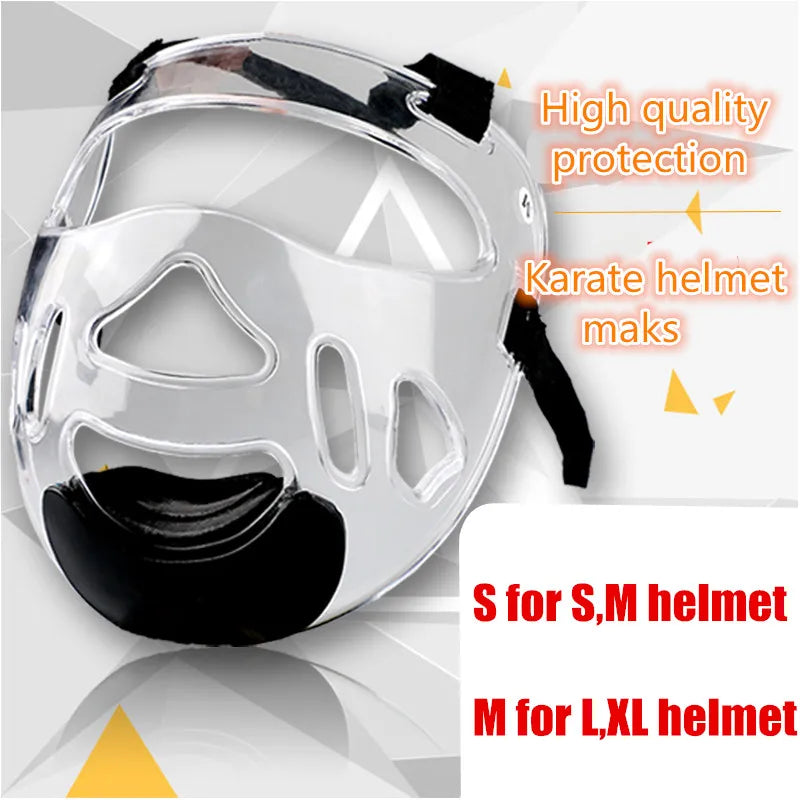 Taekwondo Mask Face Protection Adults Kids Airsoft Tactical Fast Helmet Head Cover Karate Men Women Face Guard Martial Arts