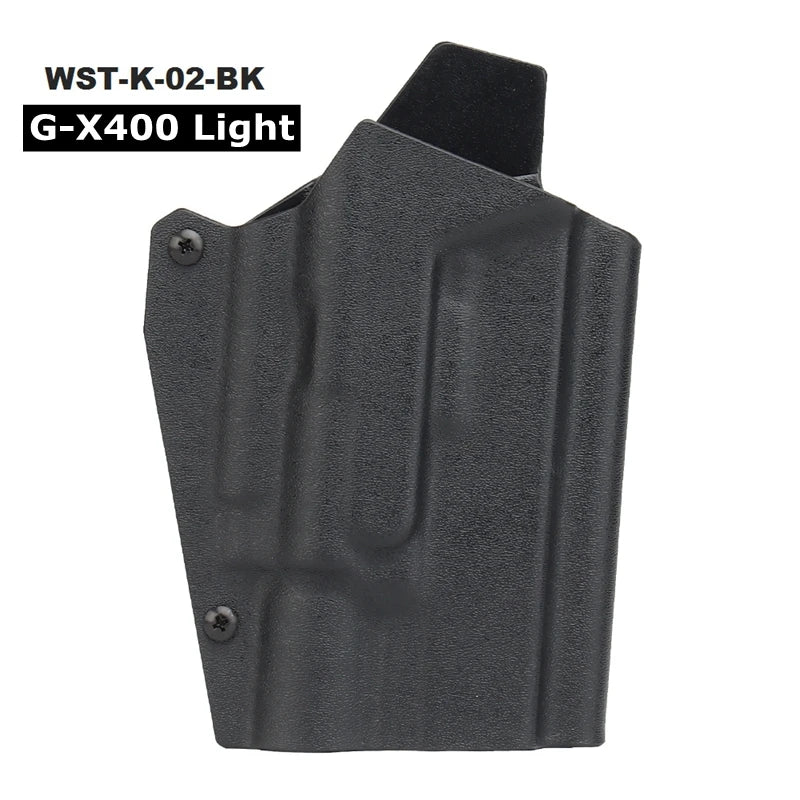 Kydex Gun Holster Right Hand Quick Release Pistol Case Light Bearing X400/X300/TLR Waist Holster for GL 17/19 Beretta M9 1911