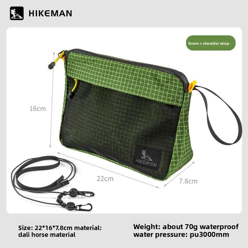 Ultralight Dyneema Toiletry Bag Portable Waterproof Wash Bag Outdoor Camping Travel Cosmetic Storage Pouch with Hand Strap
