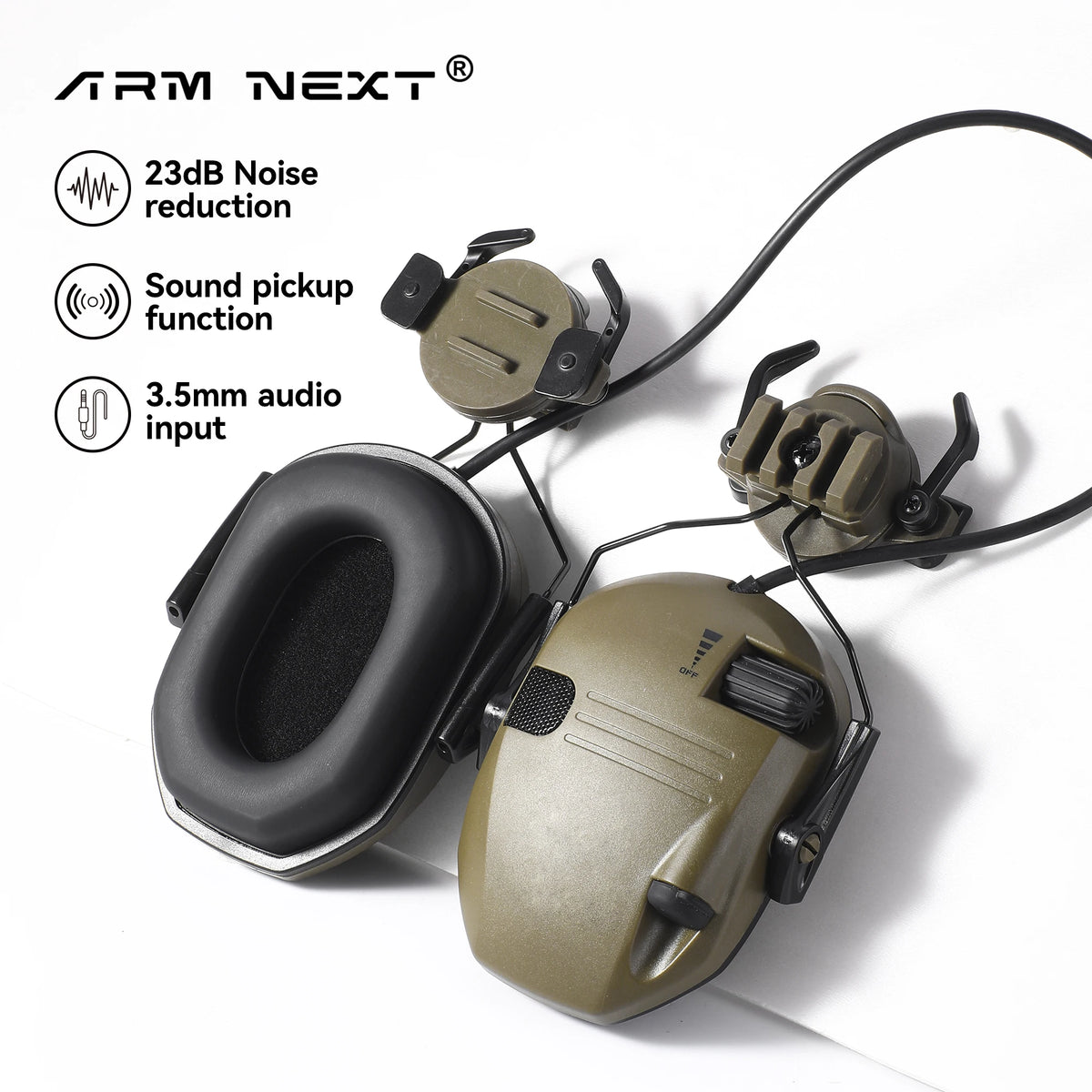 New Generation WK Helmet VersionTactical Electronic Shooting Earmuff Anti-noise Headphone NRR23dB
