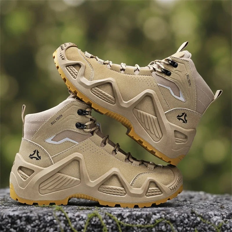 Outdoor Mens Combat Tactical Desert Boots Men Tactical Boots Male Field Hunting Hiking Climbing Training Waterproof Sports Shoes