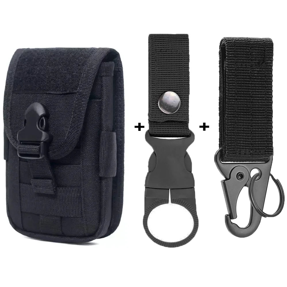 OPHIDIAN  Multifunctional Sports Running Belt Cell Phone Bag Men Waist Pack Vertical Double Layer Molle Accessory Bag Charging
