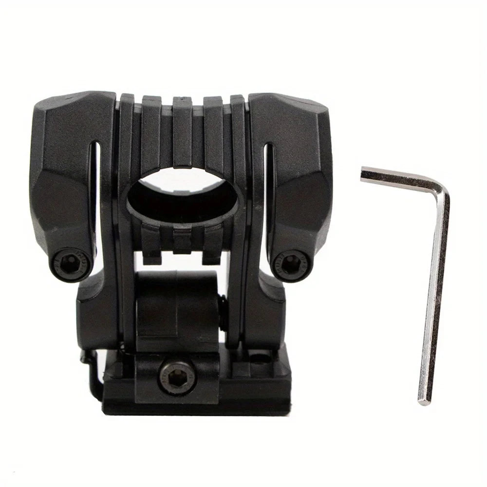 BOOIU Tactical Helmet Flashlight Holder 25mm Multi-Angle Led Flashlight Clip Fast Helmet Accessories Mount Side Rail With Wrench