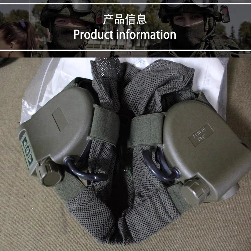 Russian 6B47 Tactical Helmet Set - EMR Camo Cover 6M2 Noise Cancelling Headset for Airsoft, Wargame, Cosplay, Military Gear