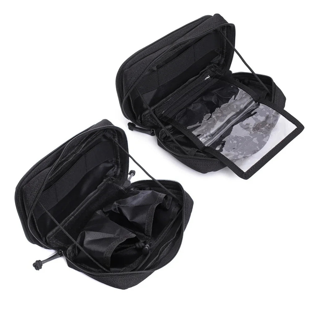 Tactical Molle EDC Pouch Utility Tool Waist Pack First Aid Kit Bag Double Layer Outdoor Emergency Pouch Hunting Survival