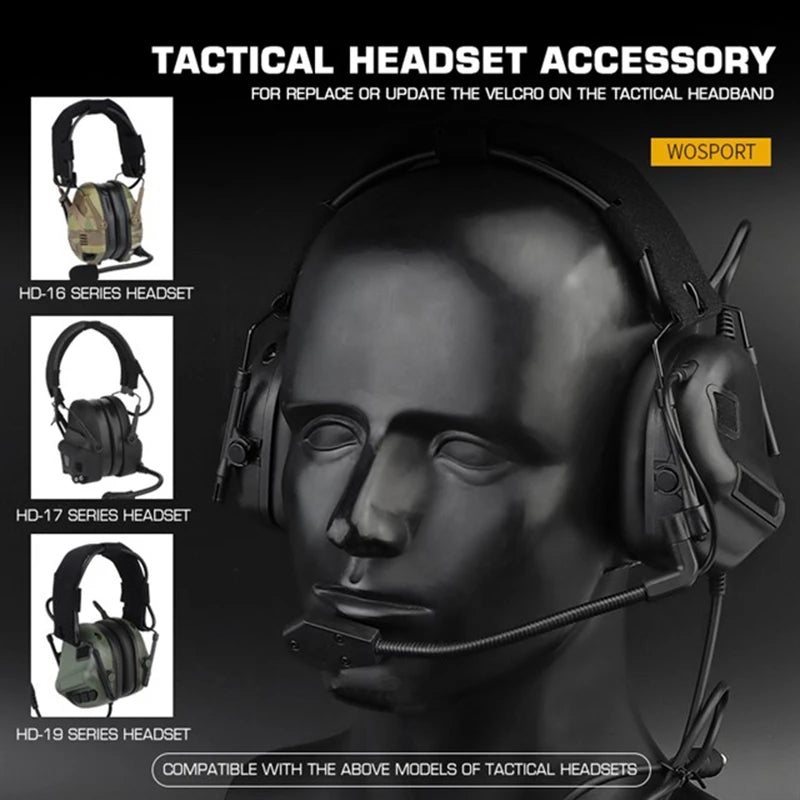 Outdoor Headset Cover Sticker Tactical Headphone Headband Protection for Tactical Earmuffs Microphone Hunting Headphone Cover