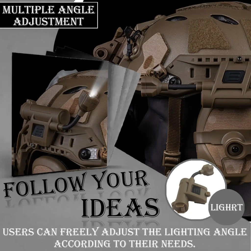 Tactical Helmet Light Airsoft 6-Mode Adjustable LED Identification Light IR Survival Signal FlashLight for ARC Helmet Rails