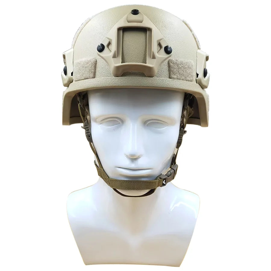 MICH Tactical Helmet with riot and impact protection. Built for field combat and military training.
