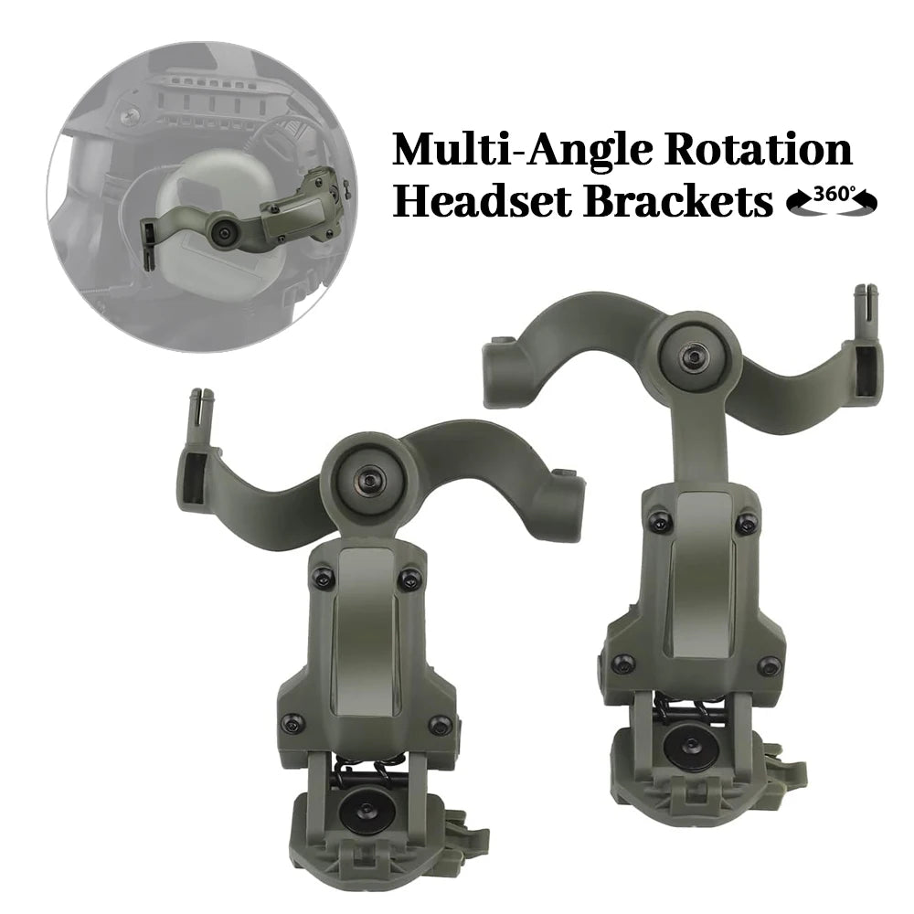 Fast Helmet ARC Wendy Rail Adapter Suspension Headphones Bracket Multi-Angle Rotation Tactical Pickup Headset Bracket