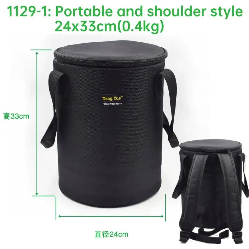 Cylindrical Computer Host Bag for Black Apple MACPRO Trash Can Portable Anti-Splash Fashion Shoulder Backpack