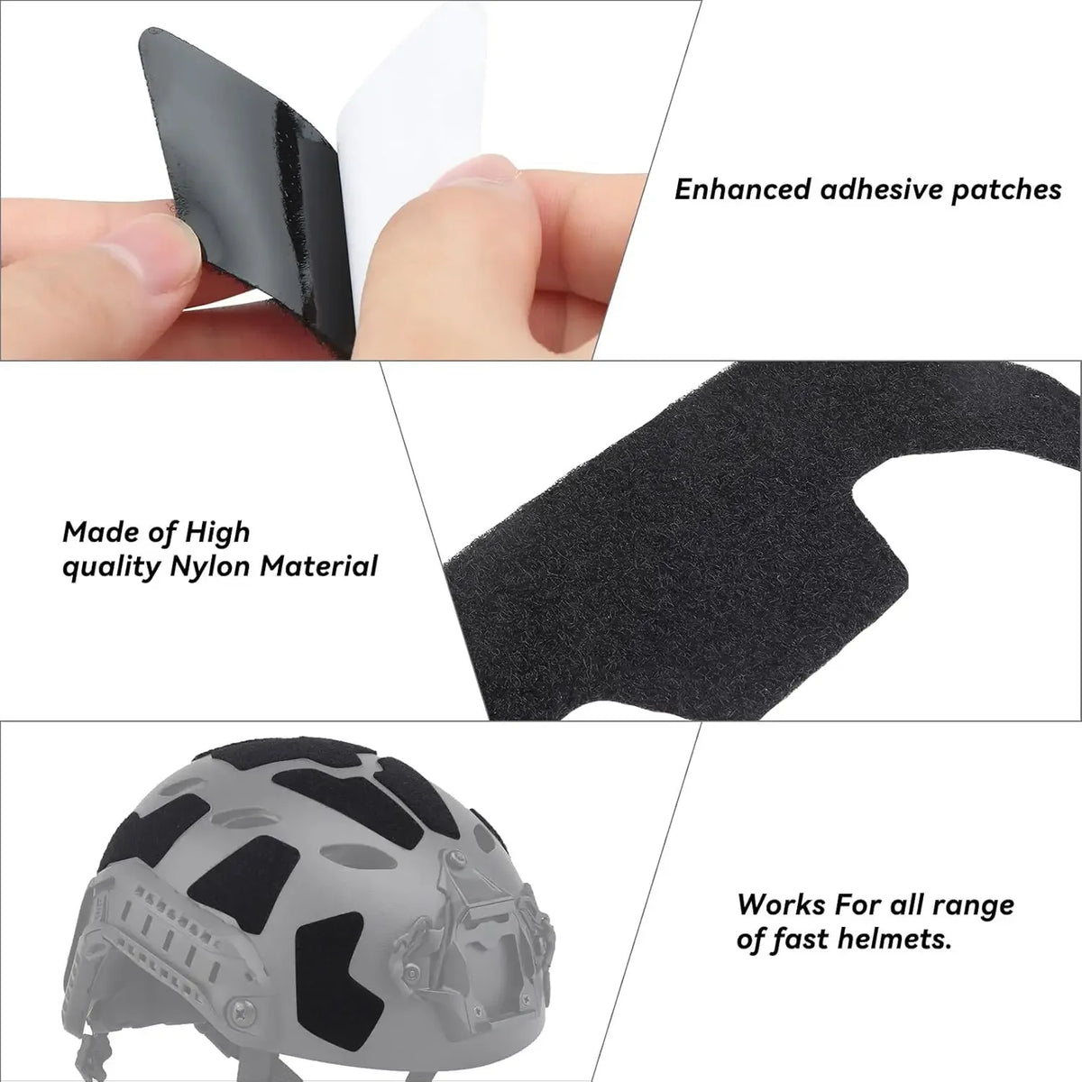 11pcs FAST Helmet Magic Sticker Airsoft Helmet Patches Hook and Loop Sticky for FAST Tactical Helmet Accessories