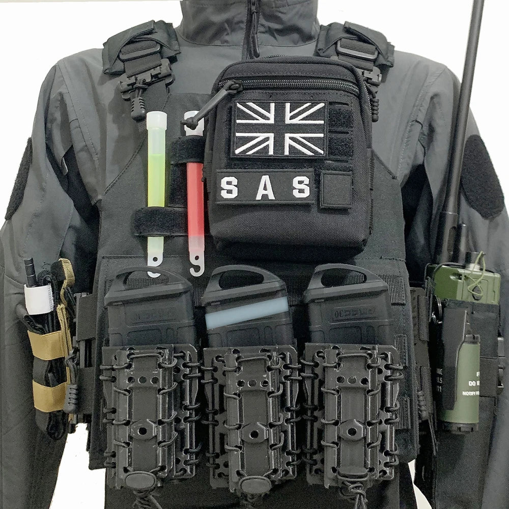 Airsoft Call of Duty 19 COD Ghost Nightwar Style Plate Carrier Chest Equipment Set Tactical Vest Full Set for Outdoor Cosplay
