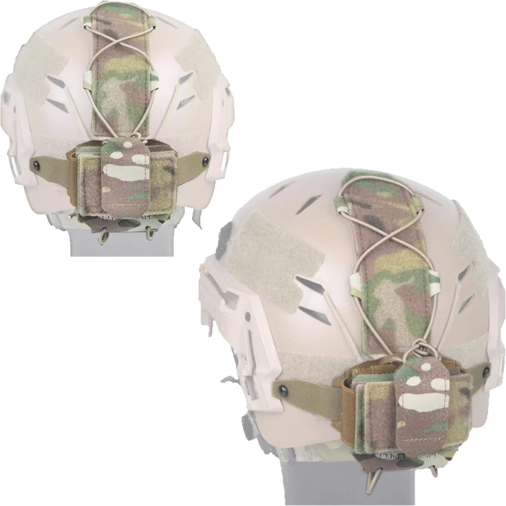 Tactical Helmet Battery Pouch Counterweight Pouches Paintball Helmet Battery Storage Case Balance Weight Pack Bag with Hook&Loop