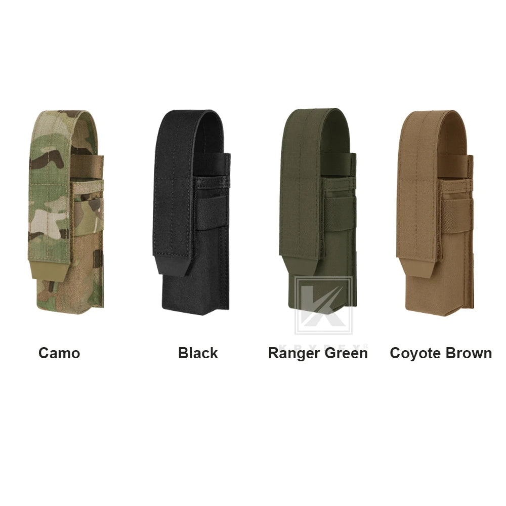 KRYDEX Tactical Flashlight Holster Pouch Low Profile Modular Multi-Function Tool Bag Outdoor Sport Camping Hunting Accessories
