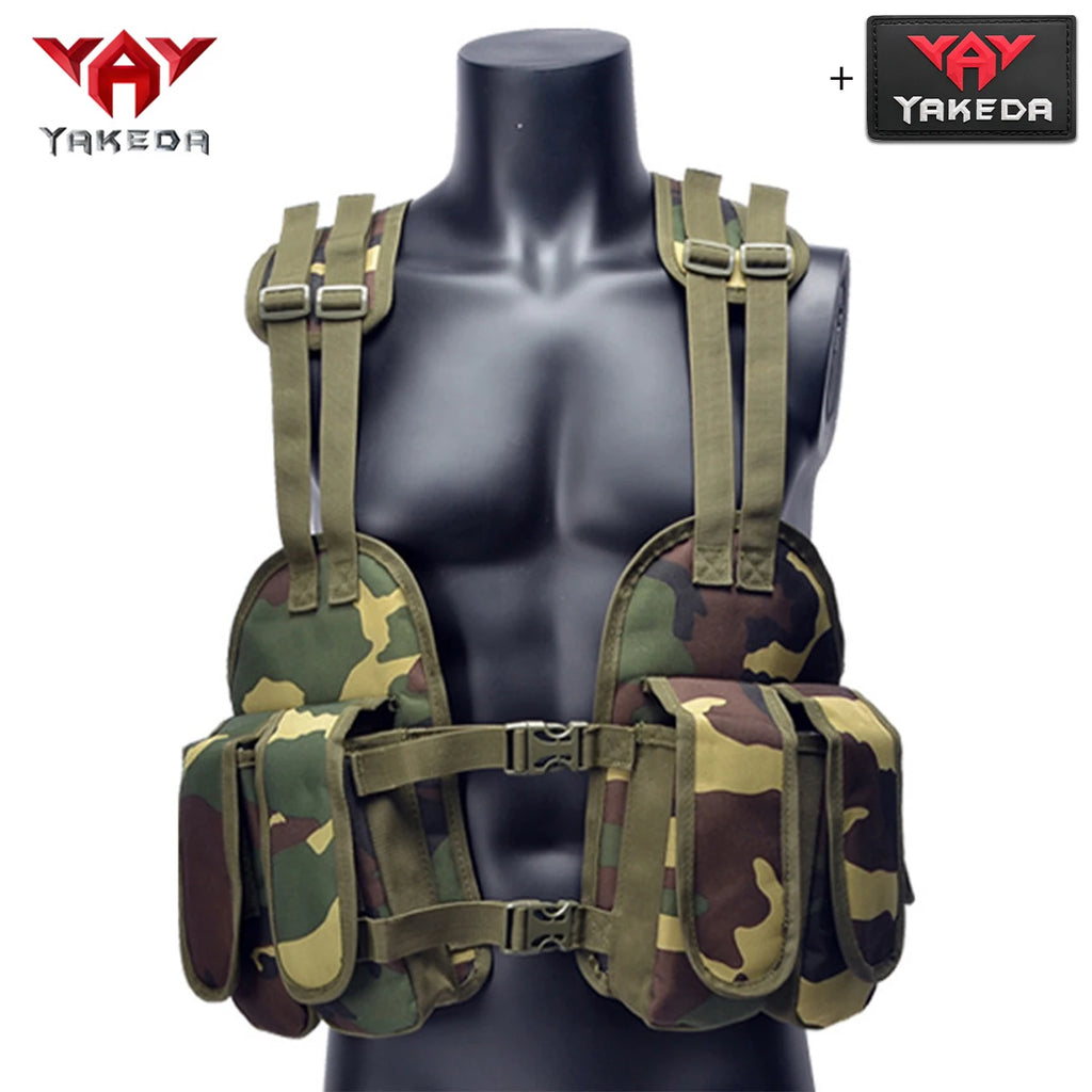 YAKEDA lightweight hollow hunting vest, multi compartment storage, adjustable shoulder straps, shoulder strap structure