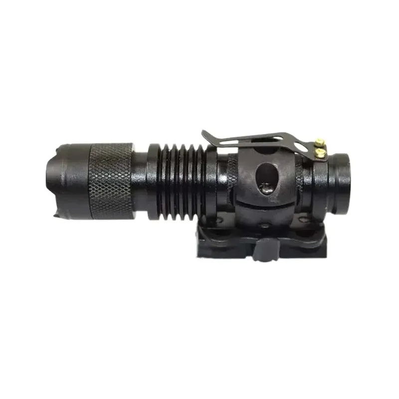 Tactical Helmet Mount Flashlight Clip Set for FAST MICH Compatible with FAST MICH Helmet Q5 Zoom Flashlight Multi Angle