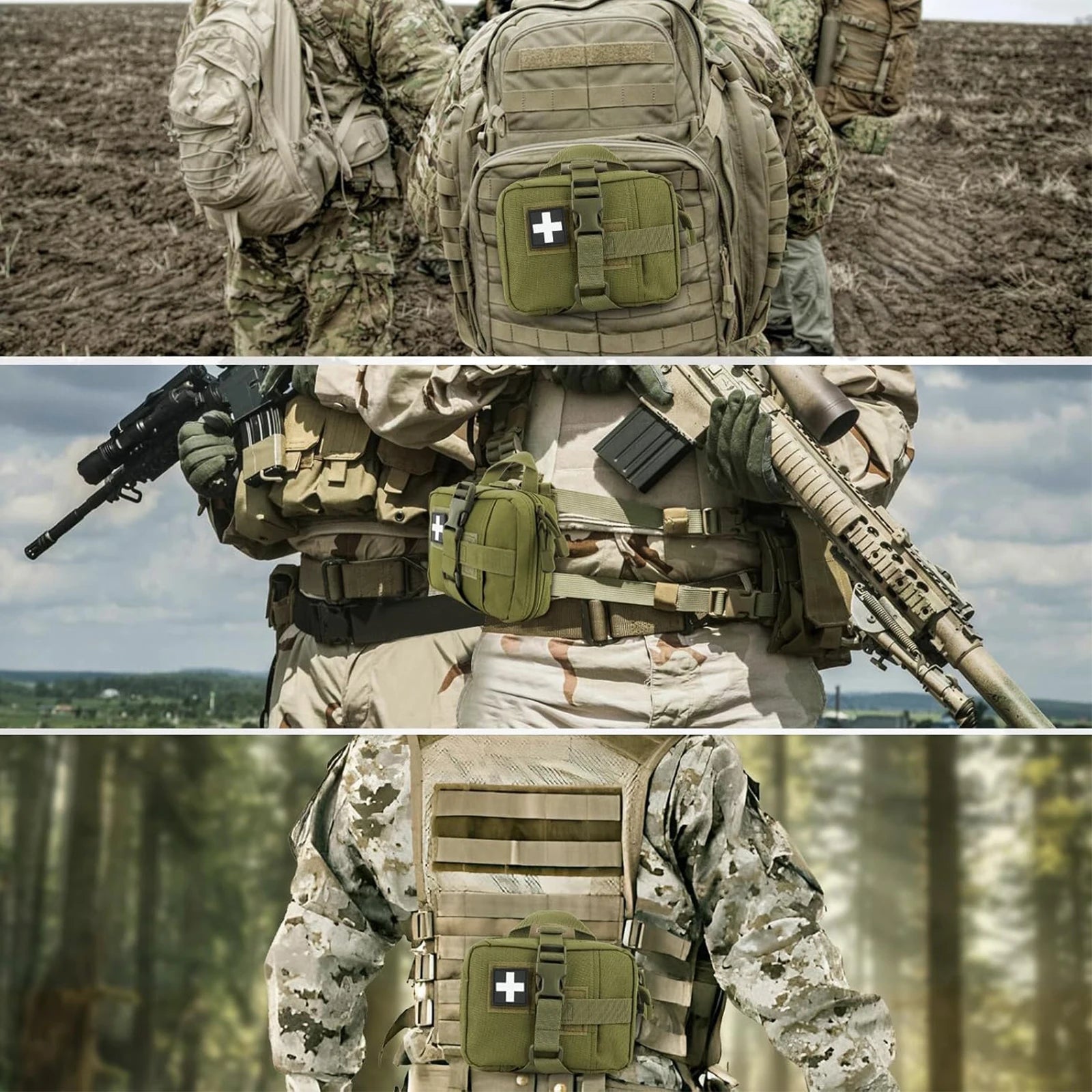Tactical EMT Pouch, Upgrade Tear-Away First Aid Kit Tactical Small Belt First Aid Pouch Molle Medical Pouches for Travel,Outdoor