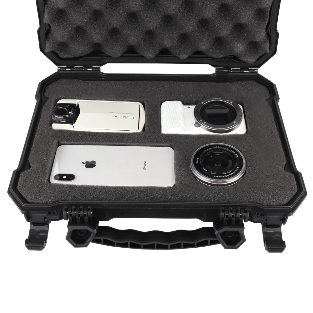 Tactical Pistol Case Hard Shell Box with Padded Foam Lining for Camera Protective Hunting Shooting Dustproof Storage Safety Box