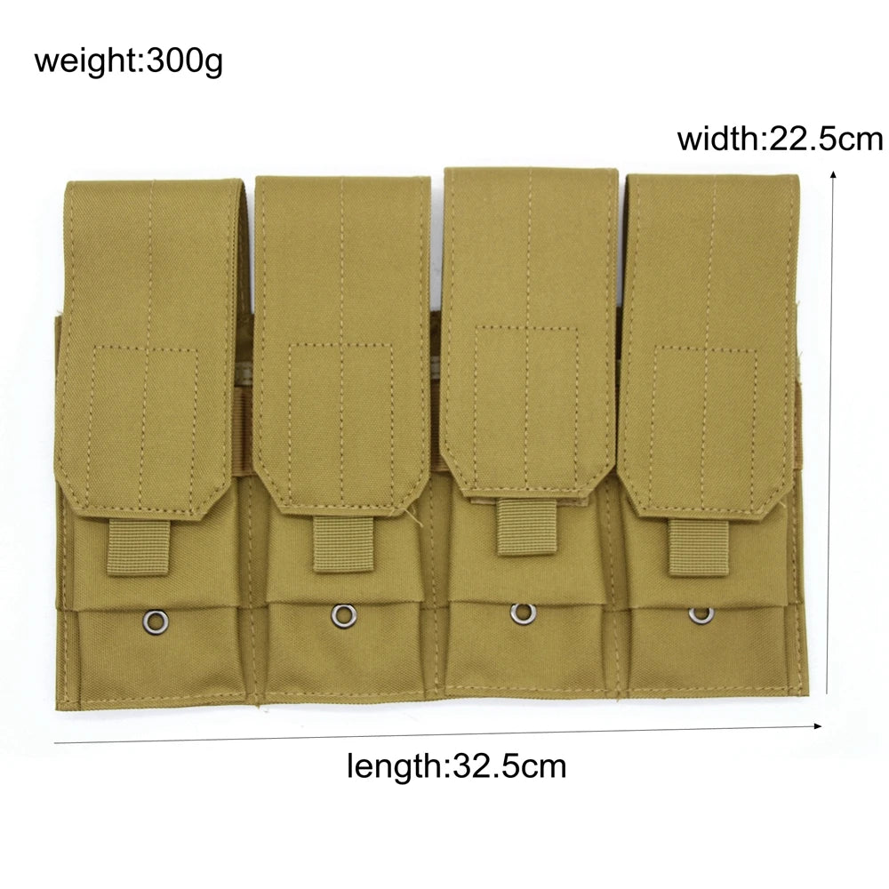 5.56 M4 Four Magazine Pouch Single Double Magazine Bag for M6 AR M4 AR15 Rifle Pistol Mag Pouch Molle Bag Vest Accessory