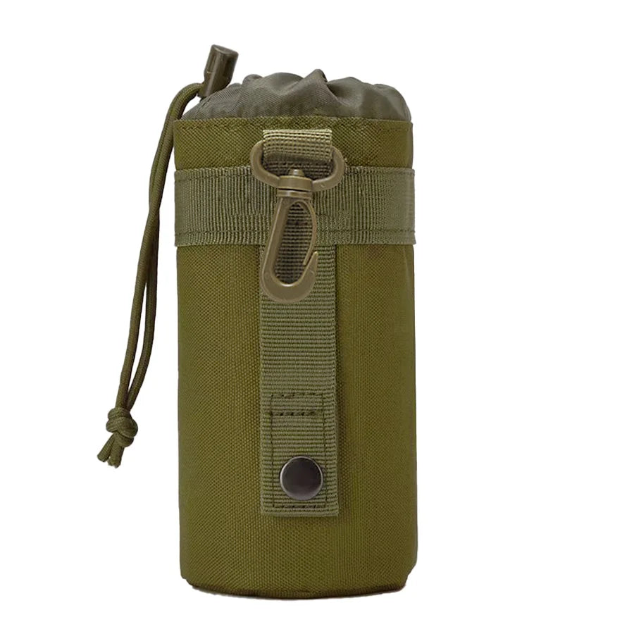Outdoor Molle Water Bottle Bag Rack Camping Hiking Bicycle Bottle Bag Pulling Rope Multi functional Bottle Bag