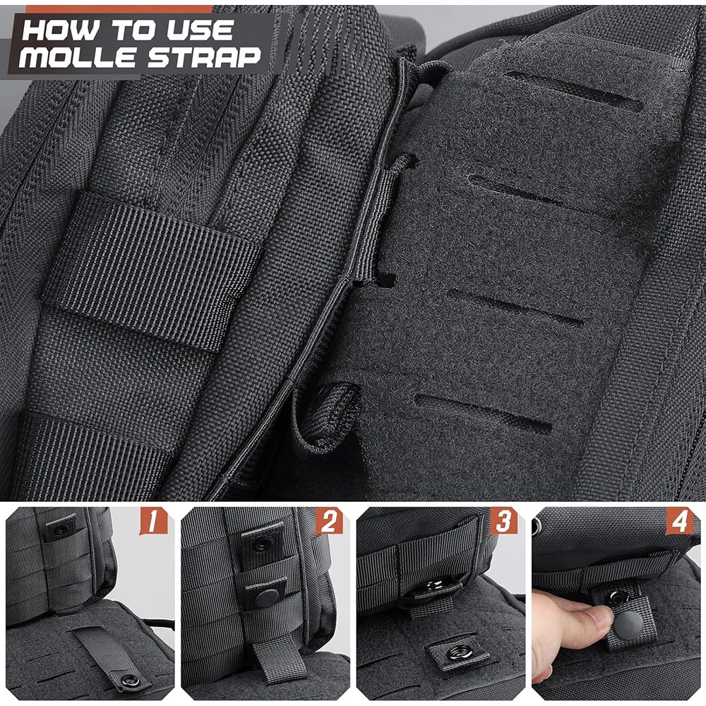 Outdoor Molle Straps Tactical Bag Nylon Strap Webbing Vest Attachment Snap Buckle Molle Webbing Straps Backpack Accessories