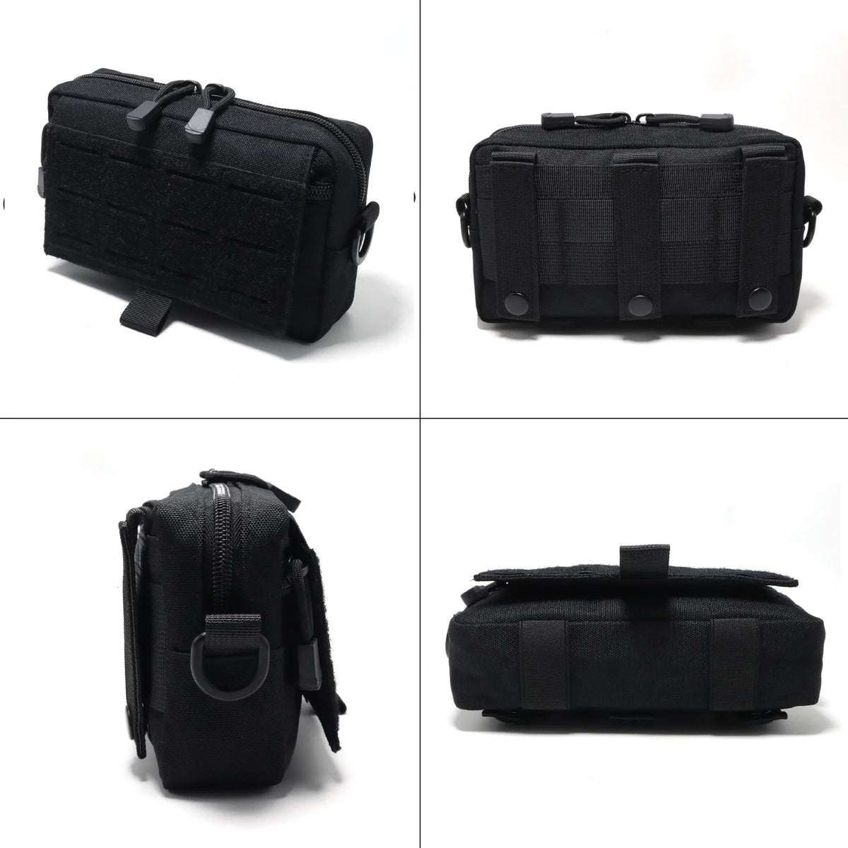 Tactical Molle Admin Pouch Utility Laser Cut EDC Tool Pouch Bag Horizontal Modular Pouches